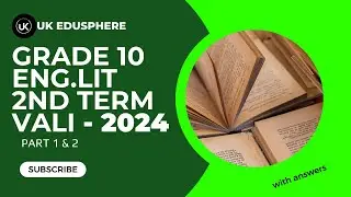 Grade 10 | English Literature | Group II | 2nd term paper | Valikamam paper with answers