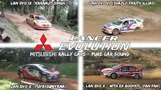 Mitsubishi Lancer Evolution Rally Cars - Pure Car Sound (Malaysian Rally)