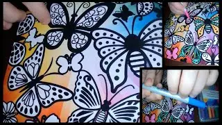 ASMR Velvet and Paper Poster Coloring