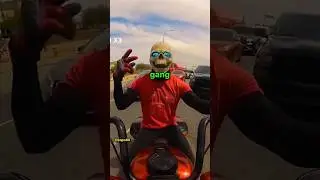 Biker Cuts People Off Yelling Out Gang