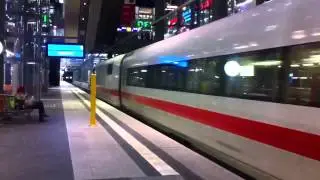 Zugdurchfahrt + Zwangsbremsung eines ICE 1 in Berlin Hbf