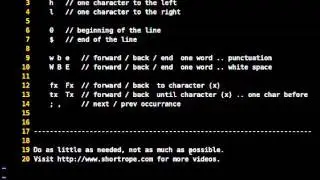 Vi Vim Beginner Lesson 4: Horizontal Movement