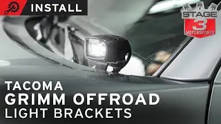 2016-2022 Toyota Tacoma Grimm Offroad Hood Hinge Light Brackets Install