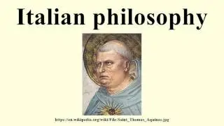 Italian philosophy