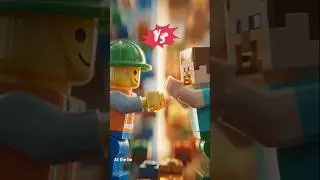 LEGO vs Minecraft: The ALMOST Touch That Created Magic ✨ #lego #minecraftshorts #shorts