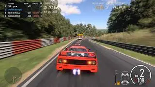 Ferrari F40 Chasing Down a Porsche 911 GT3 RS 992 on the Nürburgring (Forza Motorsport)