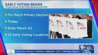 Early voting starts Tuesday for March Primary election