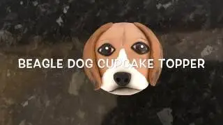 How to make a beagle dog cupcake topper