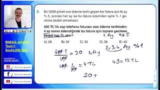ACİL YAYINLARI MATEMATİĞİN İLACI TYT SORU BANKASI Biliçli tüketim aritmetiği test:1 sayfa:202-203