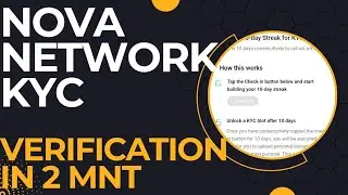 NOVA NETWORK KYC VERIFICATION METHOD || Simple in Two Mnt