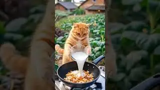 A Cat Cooking First Ai video #shorts #foryou #clips #ai #
