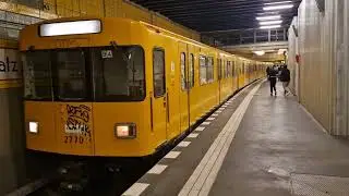 Ausfahrt der U7 nach Berliner Stra&szlig;e F-Drehstromer mit 2770/2771 in Hermannplatz