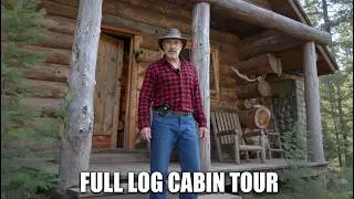 I Built This Off-Grid Log Cabin Alone With Hand Tools (Complete Walkthrough)