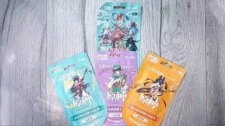 [ Genshin impact Booster Packs ] unboxing cards коллекционные карты Бустер за 255р О.о