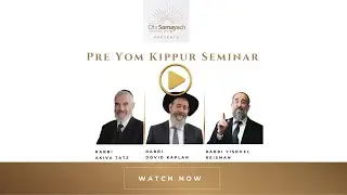 Yom Kippur  - Yomim Noraim & Sukkos Seminar