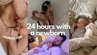 *realistic* 24 HOURS WITH A NEWBORN vlog / 1 month postpartum