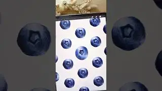 how to draw an easy blueberry on procreate digital watercolor #art #digitalart #procreate #fruit