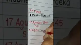 DIRGAHAYU REPUBLIK INDONESIA, 17 Agustus 2022 #handwriting #writing