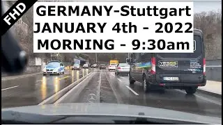 WAY TO WORK, Drive on B27, Germany, Stuttgart.... relax chill drive ...Full HD 60FPS, POV