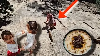Cooking Traditional Ash Doogh + Cute Twin Dance | Kids&rsquo; Mountain Adventure in Nature&rdquo;