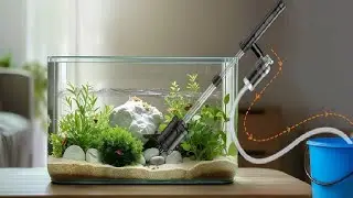 Suness Electric Aquarium Vacuum Gravel Cleaner for Water Change Wash Sand Algae Cleaner Water Shower
