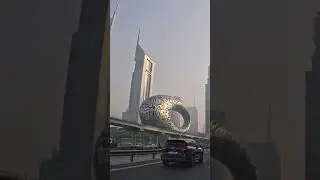 Museum of Future in Sheikh Zayed Road #dubai #museumofthefuturedubai #sheikhzayedroad #dubaidrive