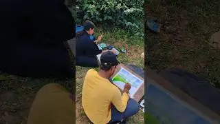 Outdoor Drawing with Students😍#outdoorpainting #outdoorart #art #drawingshorts #shorts