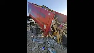 Emptying 20 yard dumpster from a construction debris project