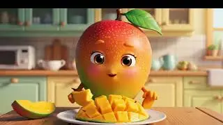 Cute mango eating mango #