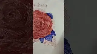 #Rose #Drawing #Cross hatching method #Art #Iman #Imans creation