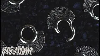 Golden Stroke Hinged Ear Weights | UrbanBodyJewelry.com