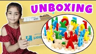 Wooden Alphabet Letters For Kids,Alphabet Train Toy UNBOXING