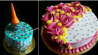 Floral Cake Ice cream drip Cake Compilation by Ankita