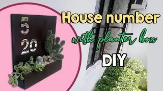 DIY House number with planter box l Easy DIY project for beginner