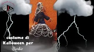 TUTORIAL UNCINETTO BARBIE VESTITO DI HALLOWEEN