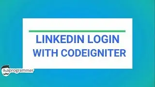 linkedin login / signup with codeigniter + App creation in linkedin