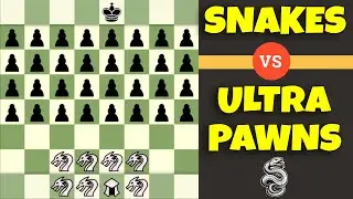 7 Snakes vs 32 Ultra Pawn army Battle using Fairy Stockfish