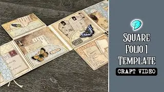 Square Folio 1 Template easy junk journal ideas with Emily Designs