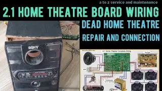 2.1 home theatre board wiring#4.1 home theatre amplifier board connection!2.1 home theatre repairing