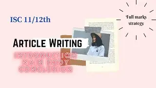 ISC Article Writing Class 12
