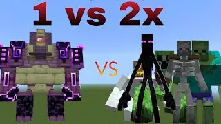 Ender Guardian vs Mutant Beasts 2x - Minecraft Mob Battle