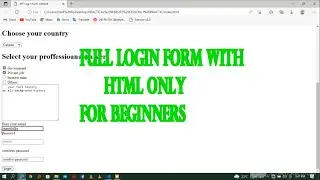 Full login form with all needs by HTML only for beginners