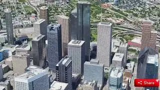 Wells Fargo Plaza Louisiana Street Houston Texas USA 4k Drone  View |World Drone Tour| Google Earth