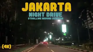 Jakarta Night Drive - Strolling around Senayan - [4k] Driving Video