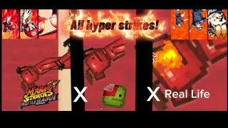 Mario Strikers Battle League all hyper strikes x Real life x Melon Playground!