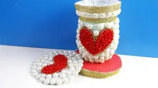 DIY Plastic Bottle Organizer at Home | Easy Water Bottle Crafts | Valentine's Day Homemade Crafts