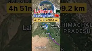 Lahore to Guangzhou flight Route || Pakistan 🇵🇰 to China 🇨🇳 ✈️China Southern Airlines #travel