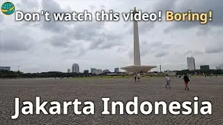 🇮🇩 4K walk Indonesia Jakarta | Jakarta national monument the landmark of Jakarta