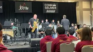 Hinsdale middle school jazz ensemble with Jeff Coffin￼