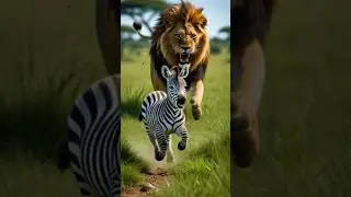 Zebra 🦓 Vs Lion 🦁 Fight For Baby #zebra #lion #motherslove